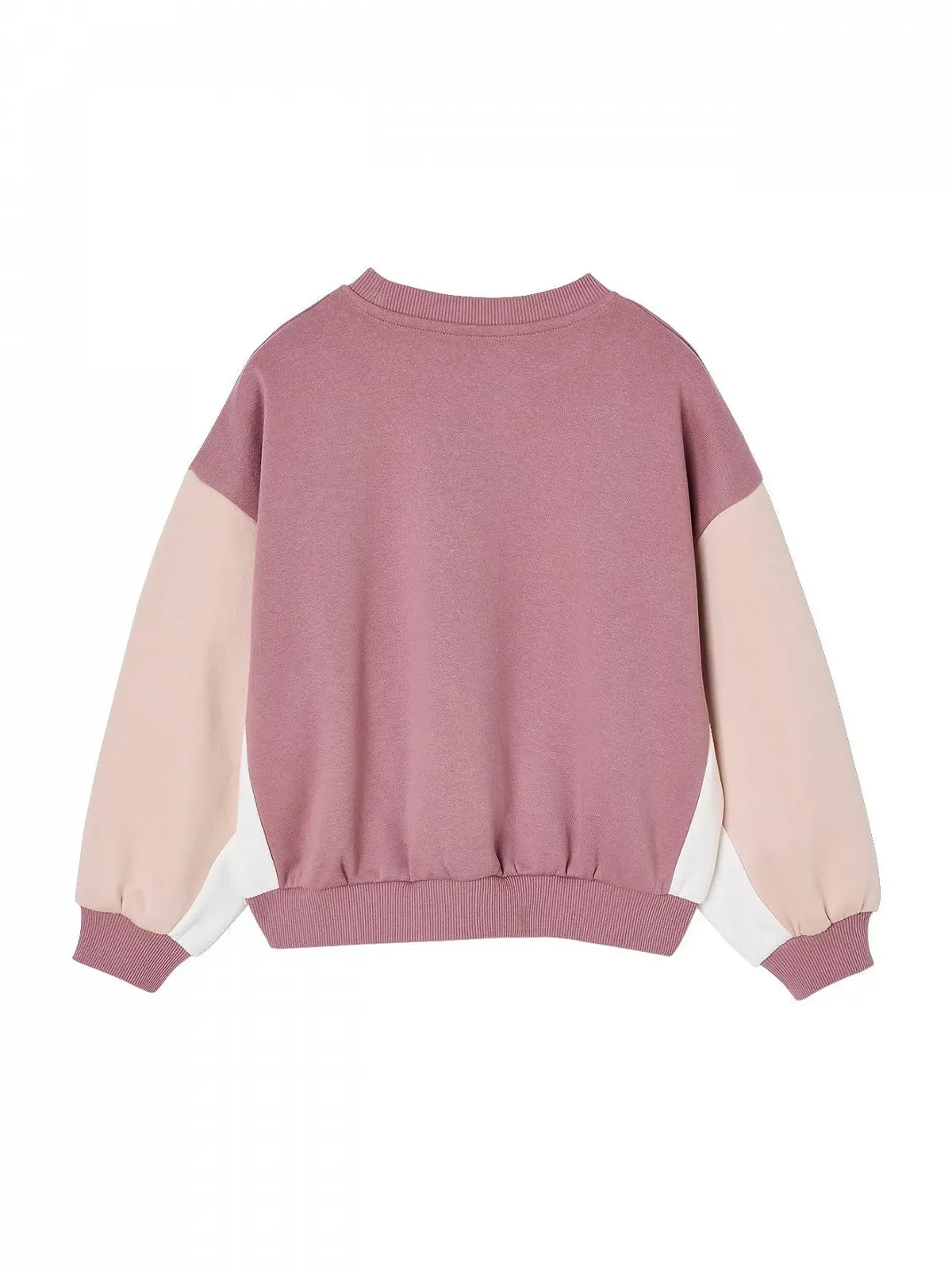 Спортивный свитшот для девочек Vertbaudet из переработанного полиэстера, цветной блок, фото №2