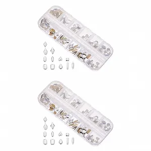 Стразы Тип Healvian, 2 коробки, металлические, для ногтей, кристаллы, украшения для маникюра - Фото 1