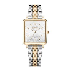 Женские часы Квадратные BURKER Daisy Аналоговые Кварцевые 28 мм Золотой, Серебряный, Браслет - Фото 1