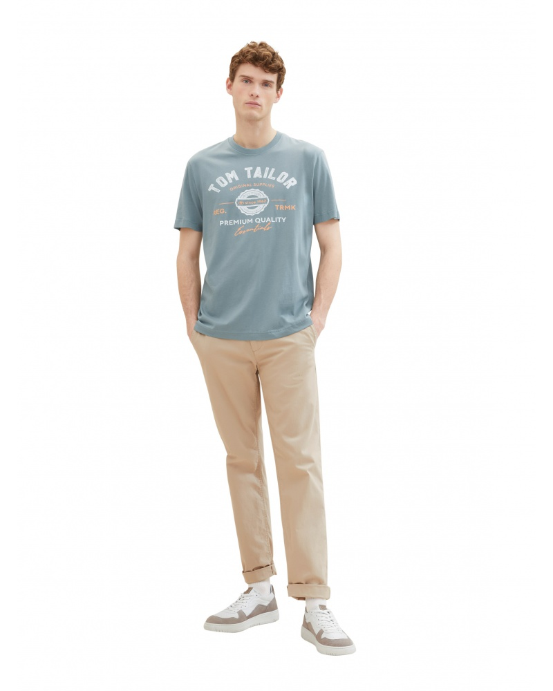 Футболка Tom Tailor LOGO TEE MEN'S 1037735-27475 Cерый XL, фото №4