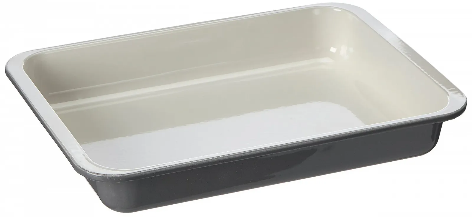 Форма для гриля та духовки Zenker Special Cooking емальована прямокутна 40 x 5,5 x 29 см кремовий/сірий, фото №1