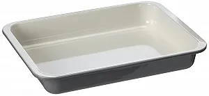 Форма для гриля та духовки Zenker Special Cooking емальована прямокутна 40 x 5,5 x 29 см кремовий/сірий - Фото 1