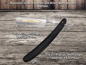 Набір для гоління InstrumenteNrw Men's Solingen з ременем для правки та пастою, чорна ручка synthetic.ua - Фото 1