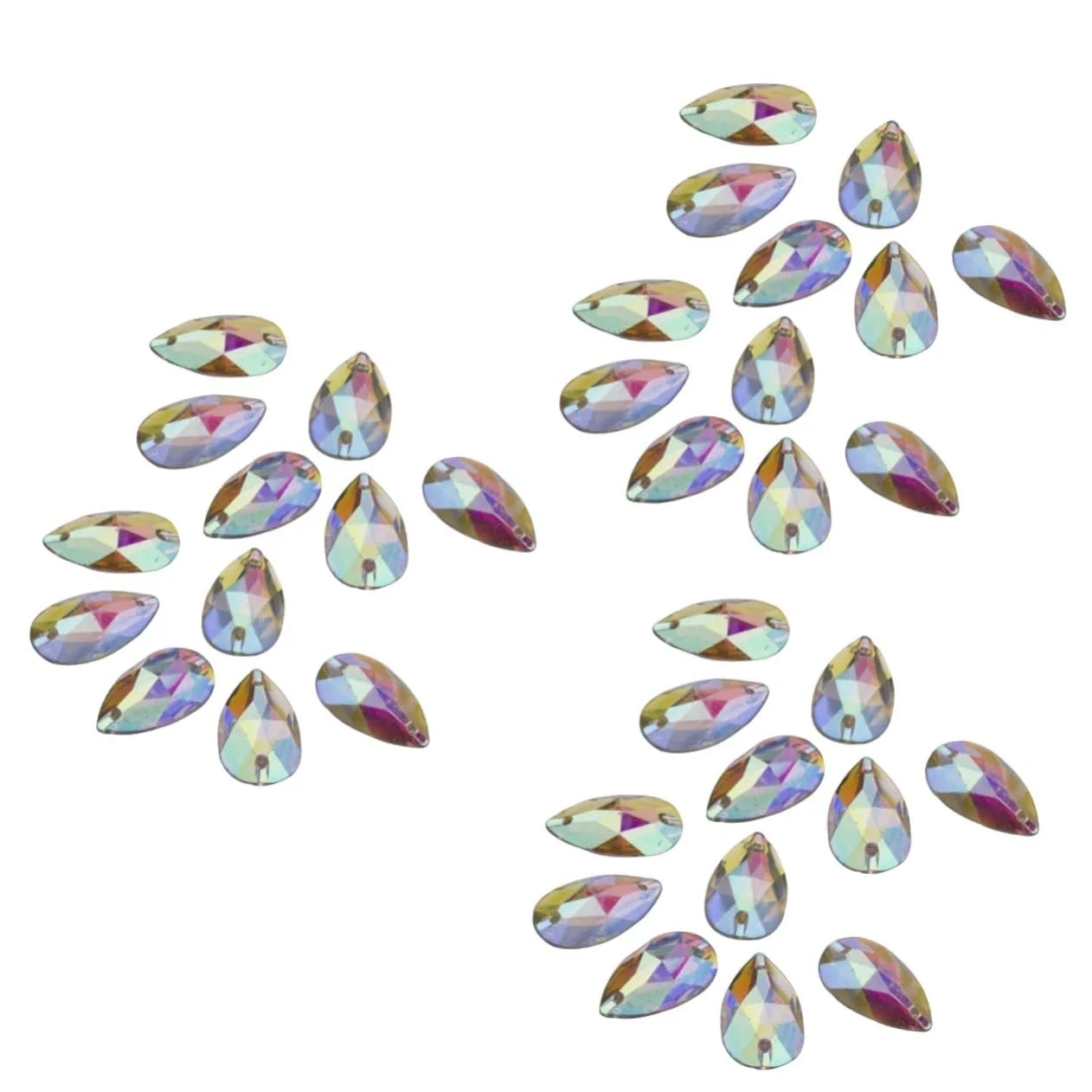 Ювелирные аксессуары Coheali 300 штук, украшения для ногтей, хрустальные стразы AB, драгоценные камни для шитья, хрустальные аксессуары в форме капли, фото №1