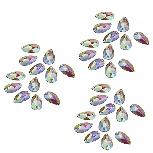 Ювелирные аксессуары Coheali 300 штук, украшения для ногтей, хрустальные стразы AB, драгоценные камни для шитья, хрустальные аксессуары в форме капли - Фото 1