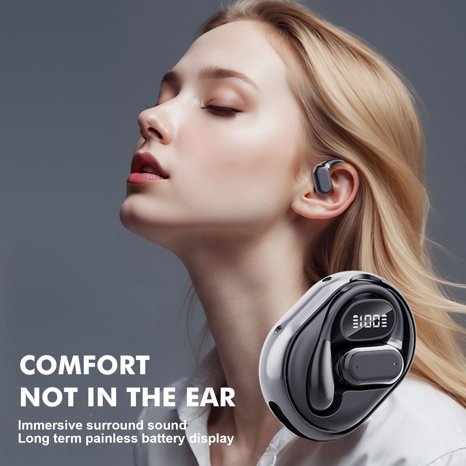 Навушники-перекладачі Bluetooth 5.4 Бездротові Ai Чорний, фото №3