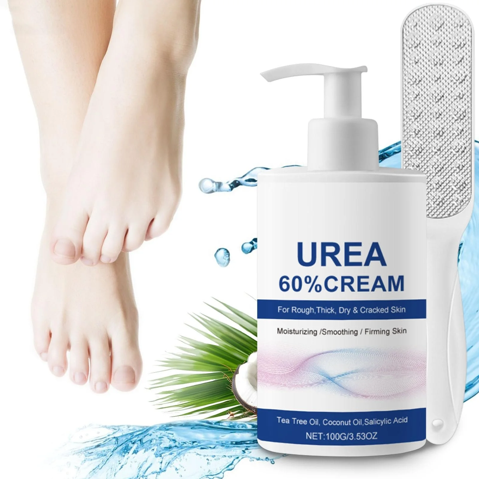 Крем для ног Urea Cream 60% с набором для ухода 100 г, фото №1