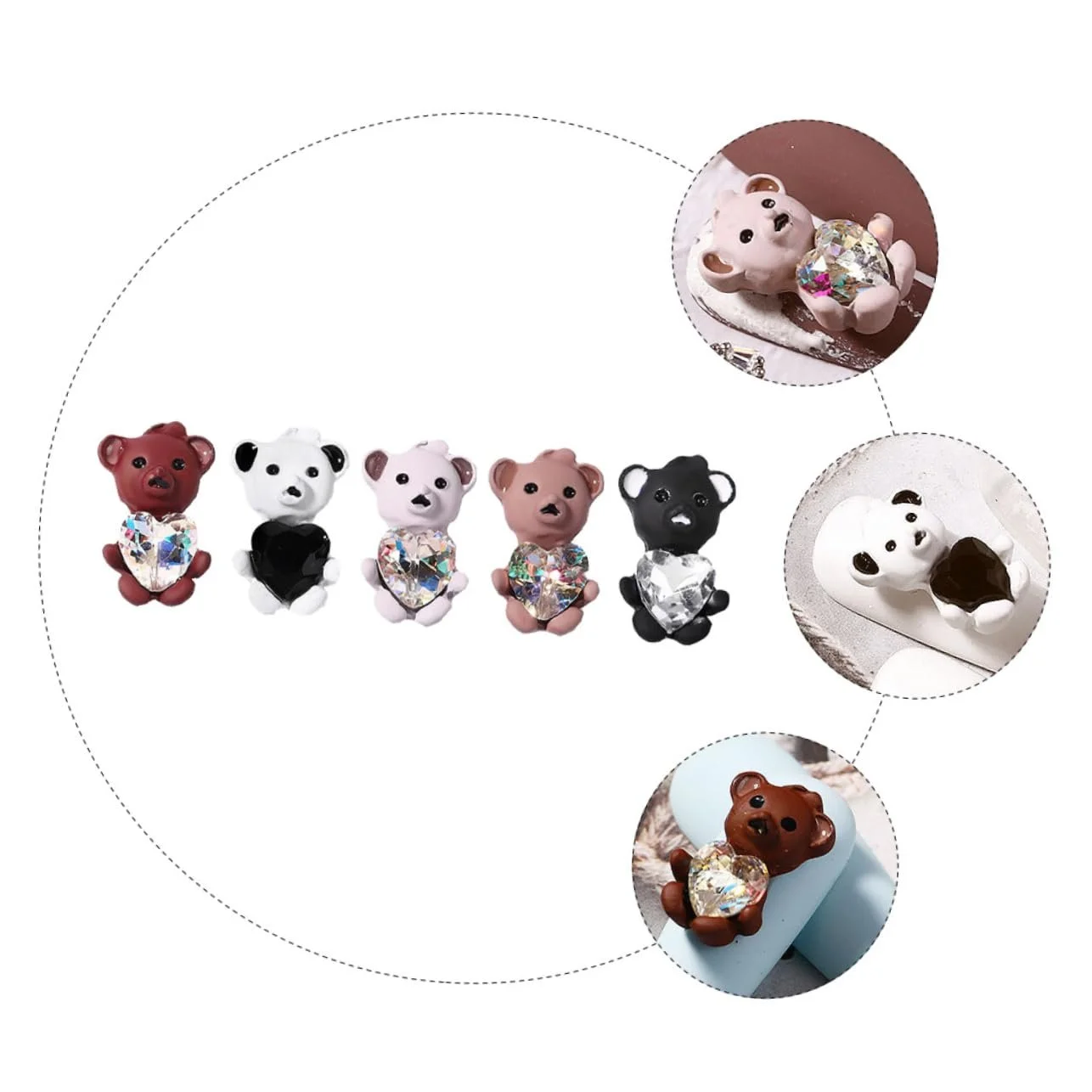 Украшение для ногтей Медведь Стразы, фото №8 Украшение для ногтей Медведь Стразы, фото №8