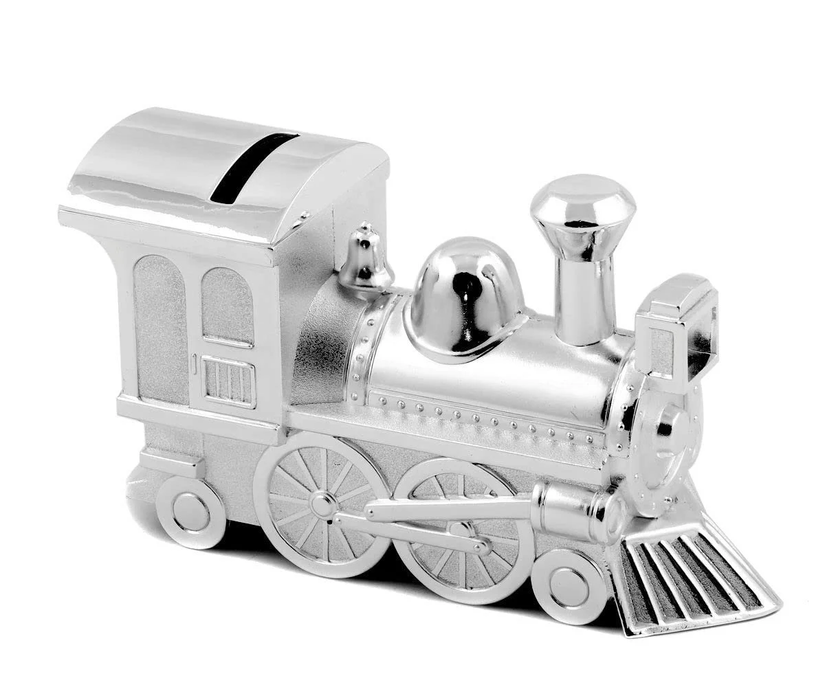 Скарбничка Поїзд Локомотив зі срібним покриттям та гравіюванням, фото №5