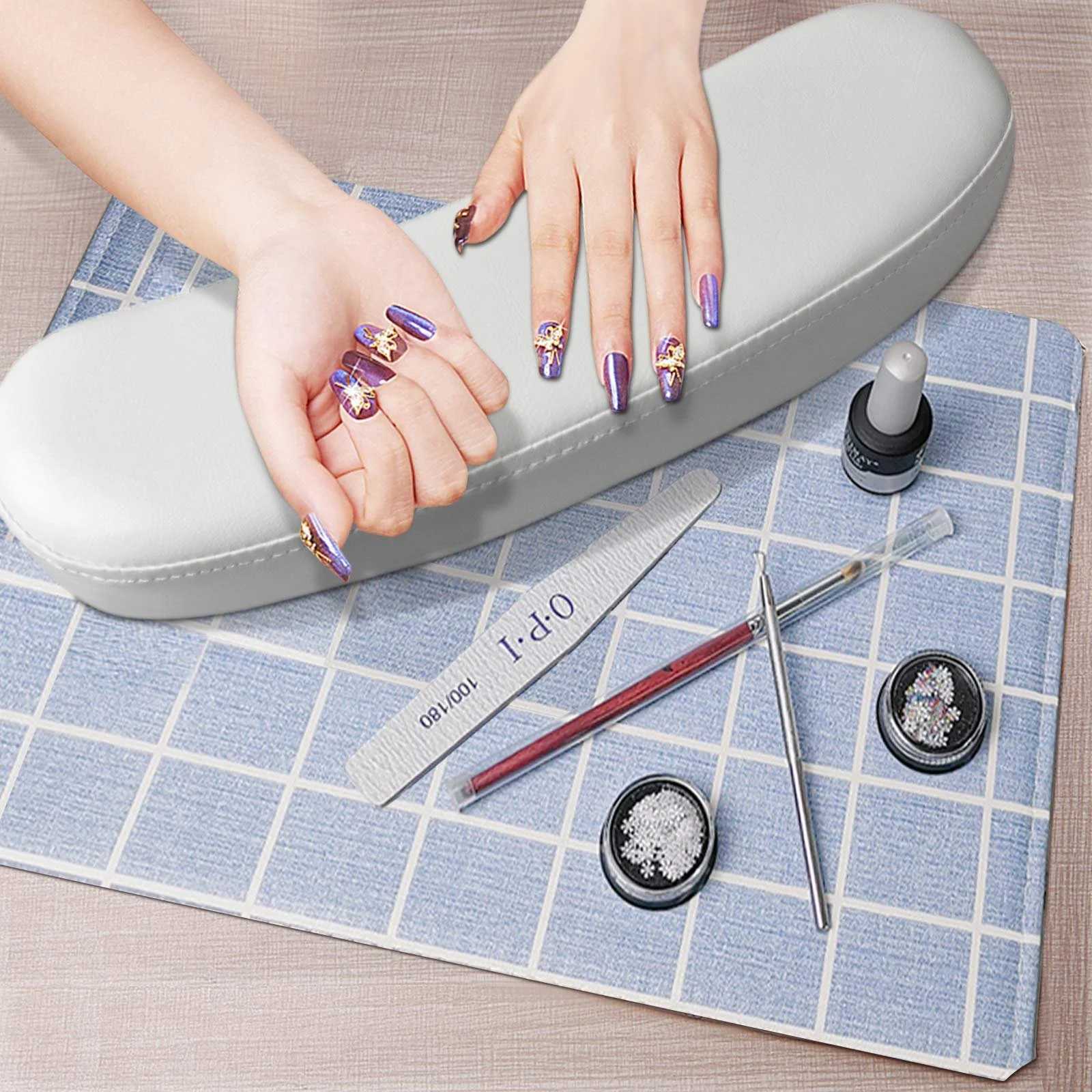 Підставка для рук Манікюрна TOROKOM Штучна шкіра Білий, фото №7 Підставка для рук Манікюрна TOROKOM Штучна шкіра Білий, фото №7