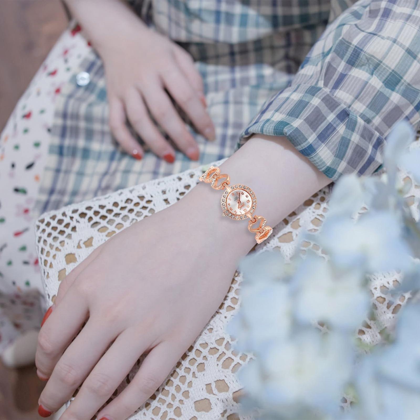 Годинник LIFKOME Цифровий годинник Браслети з рожевого кварцу, фото №6