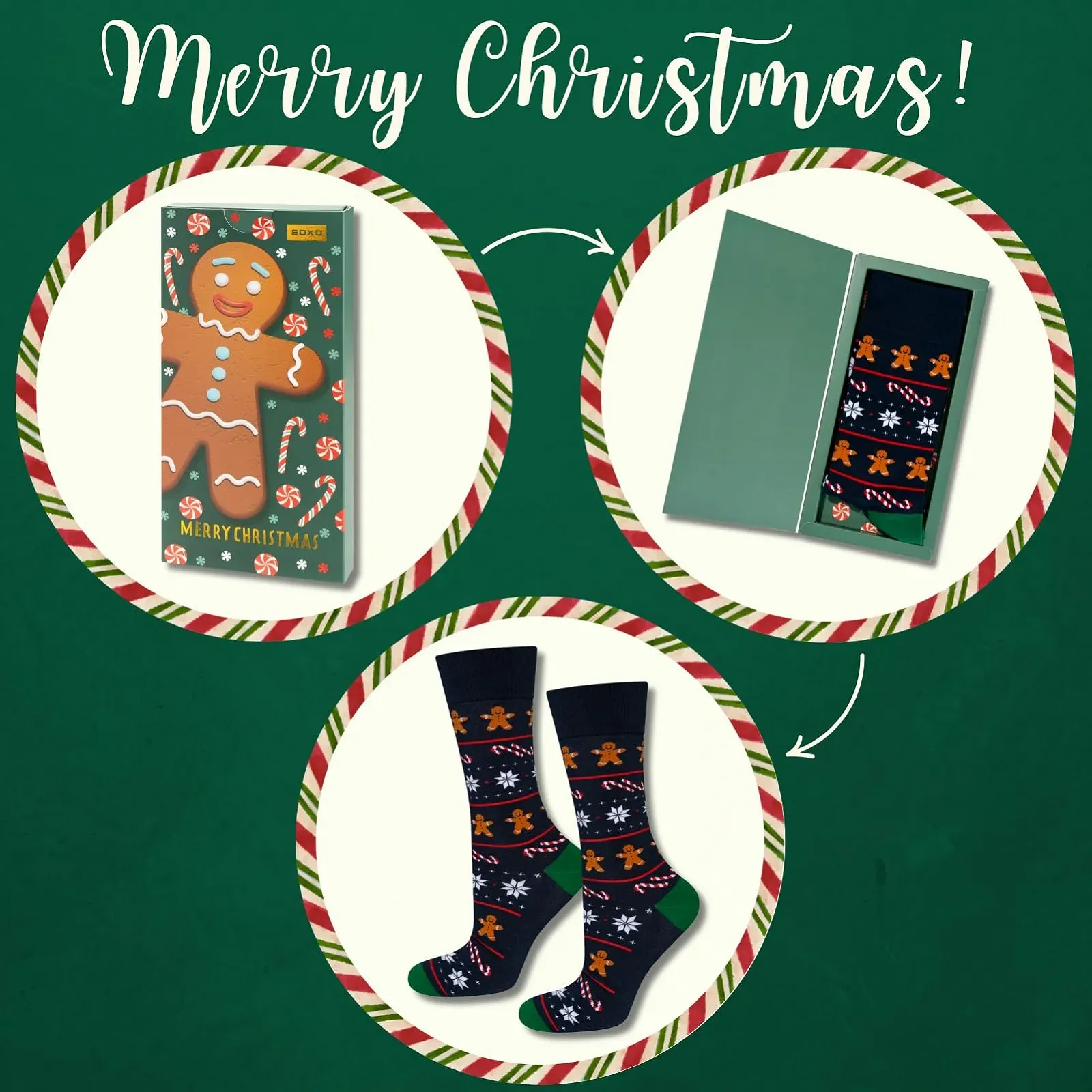 Різдвяні шкарпетки Soxo для жінок, фото №2