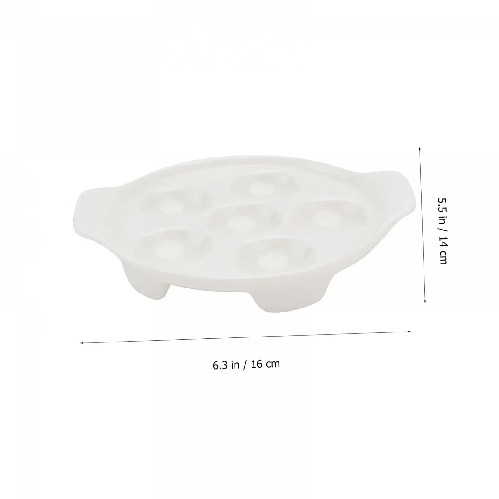 Форма для запекания улиток керамическая с отверстиями термостойкая для посудомоечной машины с нескользящими углублениями Белая, фото №5 Форма для запекания улиток керамическая с отверстиями термостойкая для посудомоечной машины с нескользящими углублениями Белая, фото №5