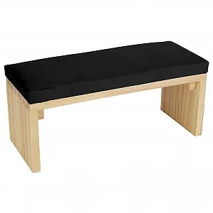 Підставка для рук для манікюру Дерев'яна основа PU шкіра Чорний - Фото 1