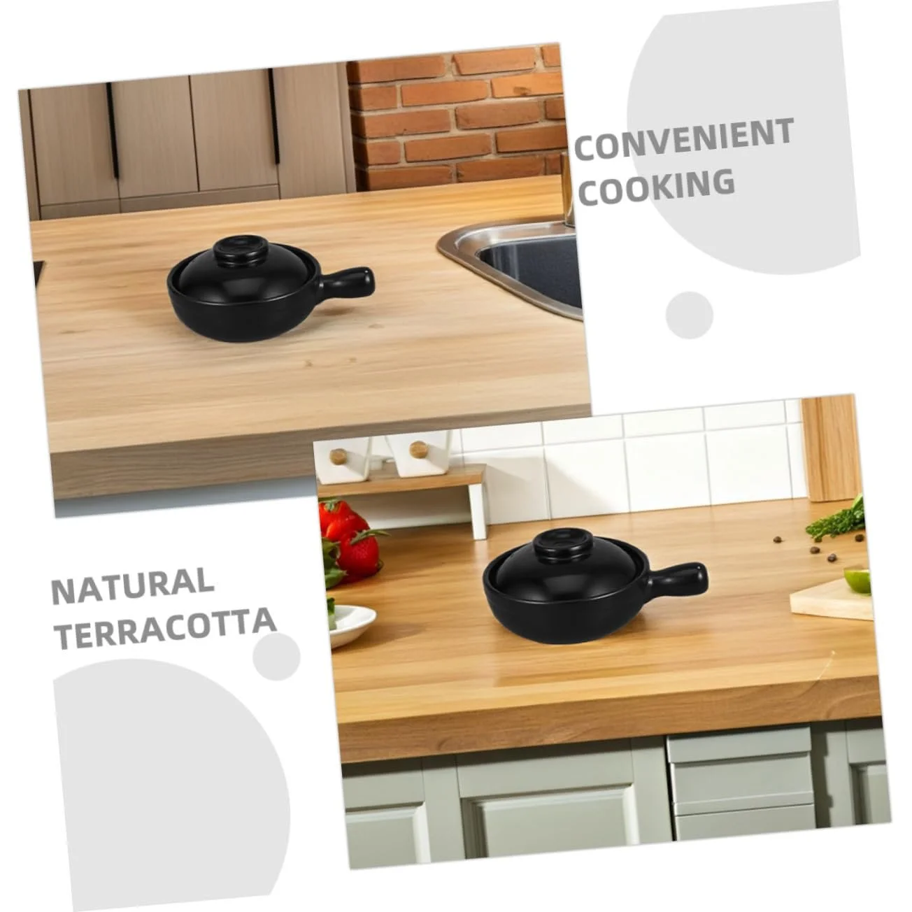 Горшок Donabe Ручная работа Китайская глина Термостойкий С крышкой, фото №2