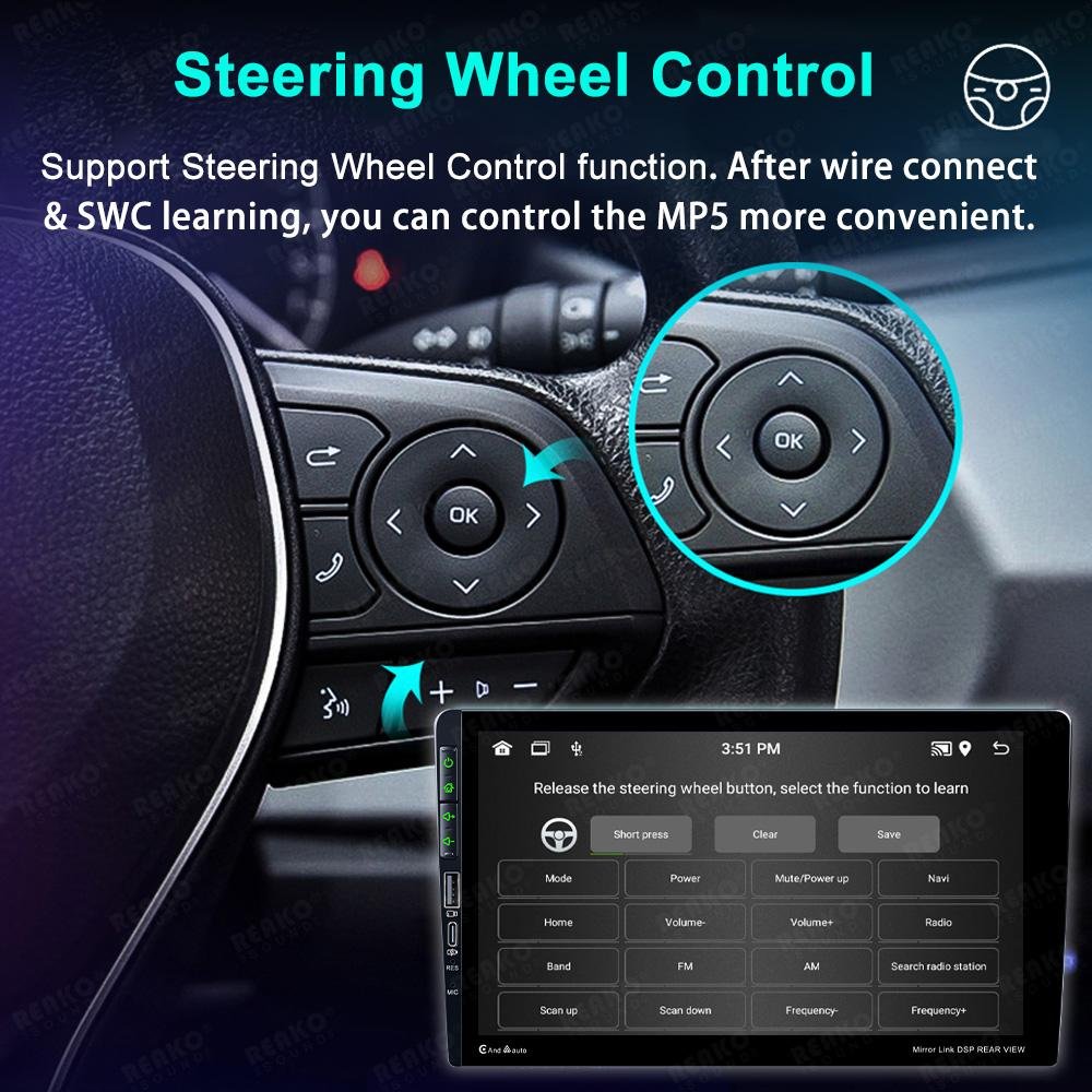 Автомагнітола Hikity / 9" / Сенсорна / 2/32Гб / Android 12 / Bluetooth / WI-FI / GPS / USB / microSD slot / 1DIN, фото №9