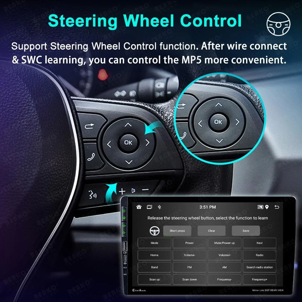 Автомагнитола Hikity / 9" / Сенсорная / 2/32Гб / Android 12 / Bluetooth / WI-FI / GPS / USB / microSD slot / 1DIN, фото №9 Автомагнитола Hikity / 9" / Сенсорная / 2/32Гб / Android 12 / Bluetooth / WI-FI / GPS / USB / microSD slot / 1DIN, фото №9