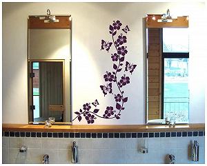 Наклейка на стіну Samunshi Flower Tendril 50 x 80 см рожева synthetic.ua - Фото 1