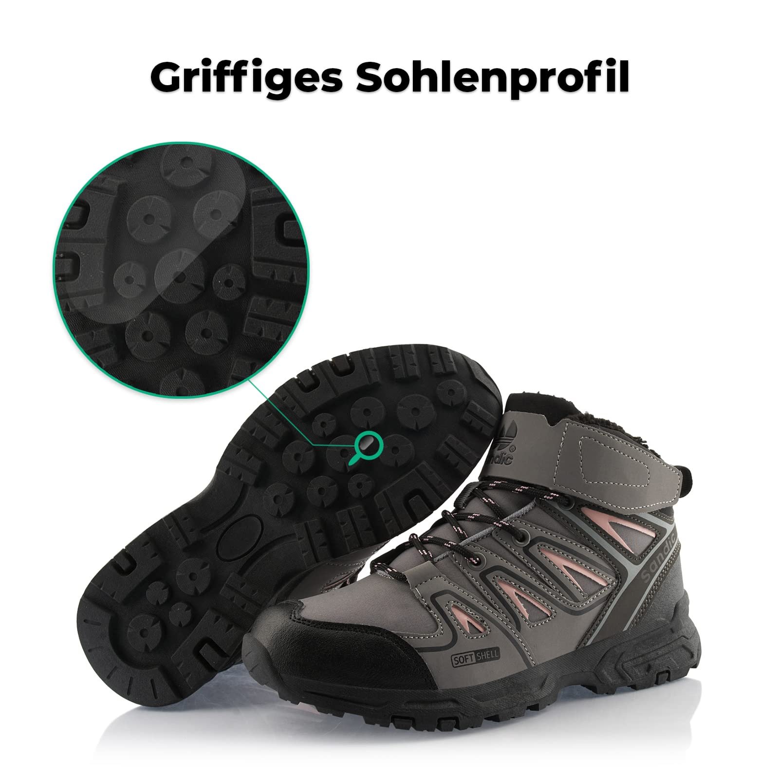Ботинки зимние Fusskleidung® Унисекс с теплой подкладкой для походов Softshell, фото №4