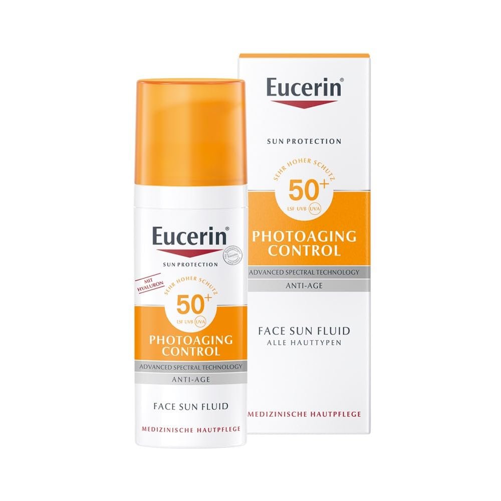 Сонцезахисний флюїд для обличчя Eucerin Photoaging Control SPF 50 50 мл, фото №1