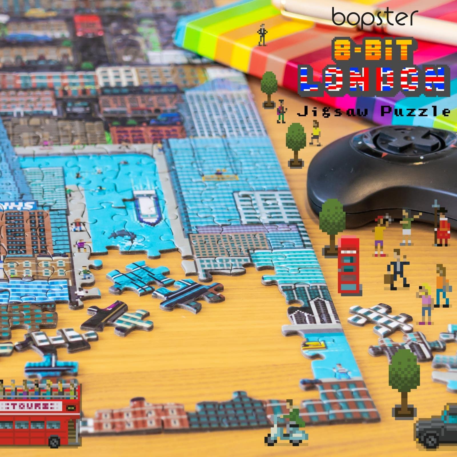 Пазл Bopster 8-bit London Pixel Jigsaw Puzzle 1000 деталей Level 3 70 x 50 см, фото №3 Пазл Bopster 8-bit London Pixel Jigsaw Puzzle 1000 деталей Level 3 70 x 50 см, фото №3