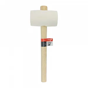 Киянка TIMCO 468271 абразивостойкая массивная резина рукоятка из ясеня 680 мл белая synthetic.ua - Фото 1