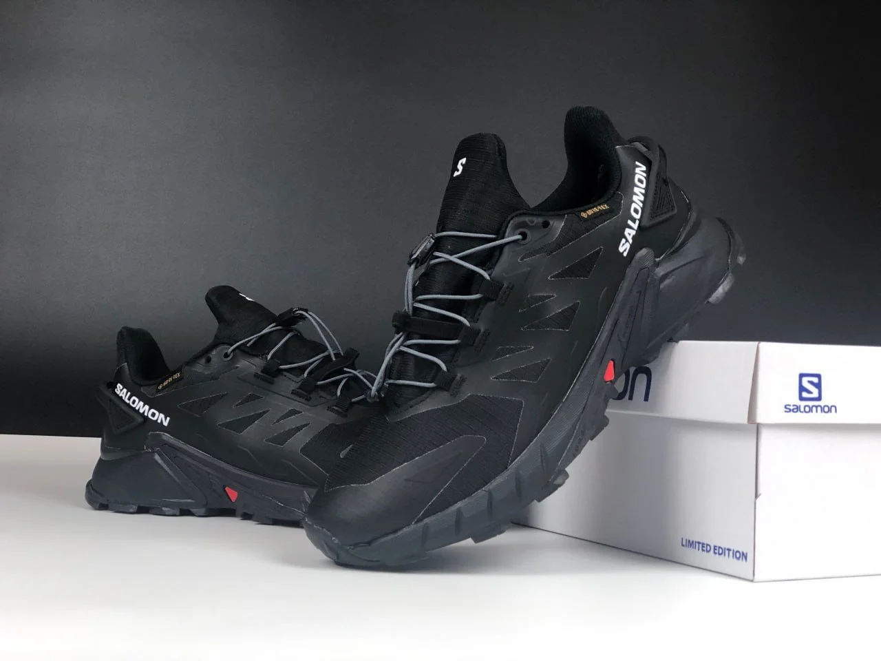 Чоловічі термо кросівки Salomon Supercross 4 Gore-Tex чорні демісезонні осінь зима, фото №4 Чоловічі термо кросівки Salomon Supercross 4 Gore-Tex чорні демісезонні осінь зима, фото №4