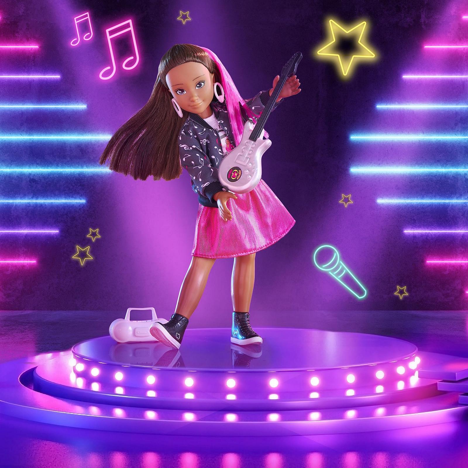 Кукла Corolle Girls Melody Music Studio Set с розовыми прядями в наряде рок-звезды с 4 аксессуарами ванильный аромат 28 см от 4 лет, фото №7