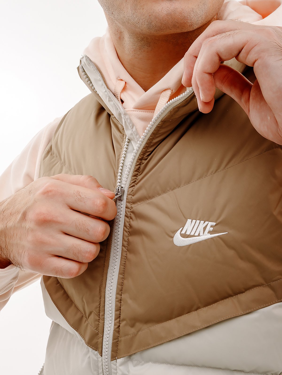Жилетка Nike Windrunner S Бежевый/Белый, фото №3
