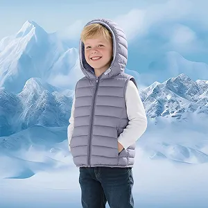 Жилет Teddy Детский Унисекс Флисовая куртка с капюшоном и молнией Теплый Мягкий Зимний Безрукавка Куртка Плюшевый Жилет Удобная Модная Одежда для Зимы и Осени synthetic.ua - Фото 1