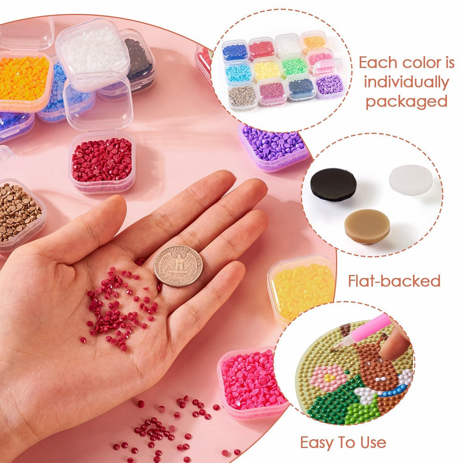 Стразы полукруглые с плоским основанием 60 г, 12 цветов, из эпоксидной смолы для декорирования ногтей, разноцветные кабошоны для одежды, обуви, макияжа и аксессуаров для ногтей, фото №4