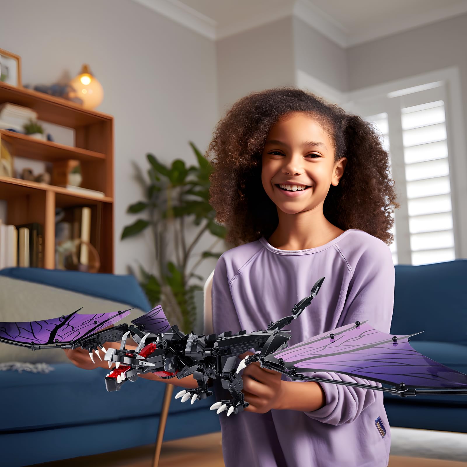 Игрушка IKUPER Technic Dragon для Детей Черный Дракон 589 Штук, фото №7