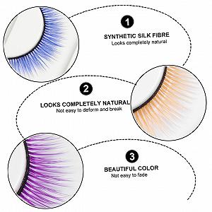 Ресницы Angoily Цветные Кукольные 3D 9 пар synthetic.ua - Фото 1