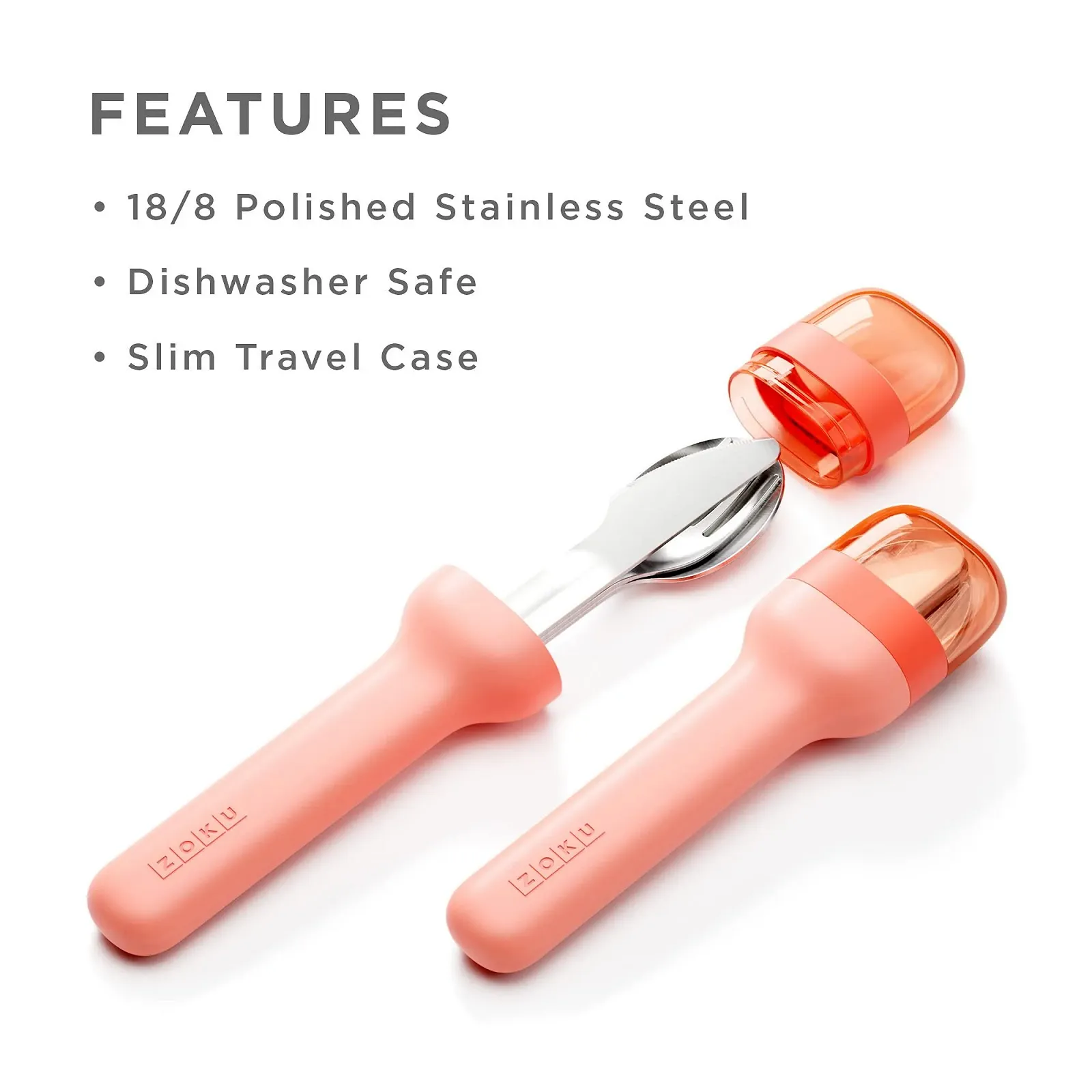 Набор столовых приборов Zoku Розовый, фото №2