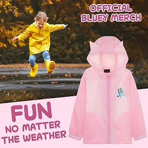 Флісова куртка-дощовик для дівчат BlueY з капюшоном, водонепроникна synthetic.ua - Фото 1