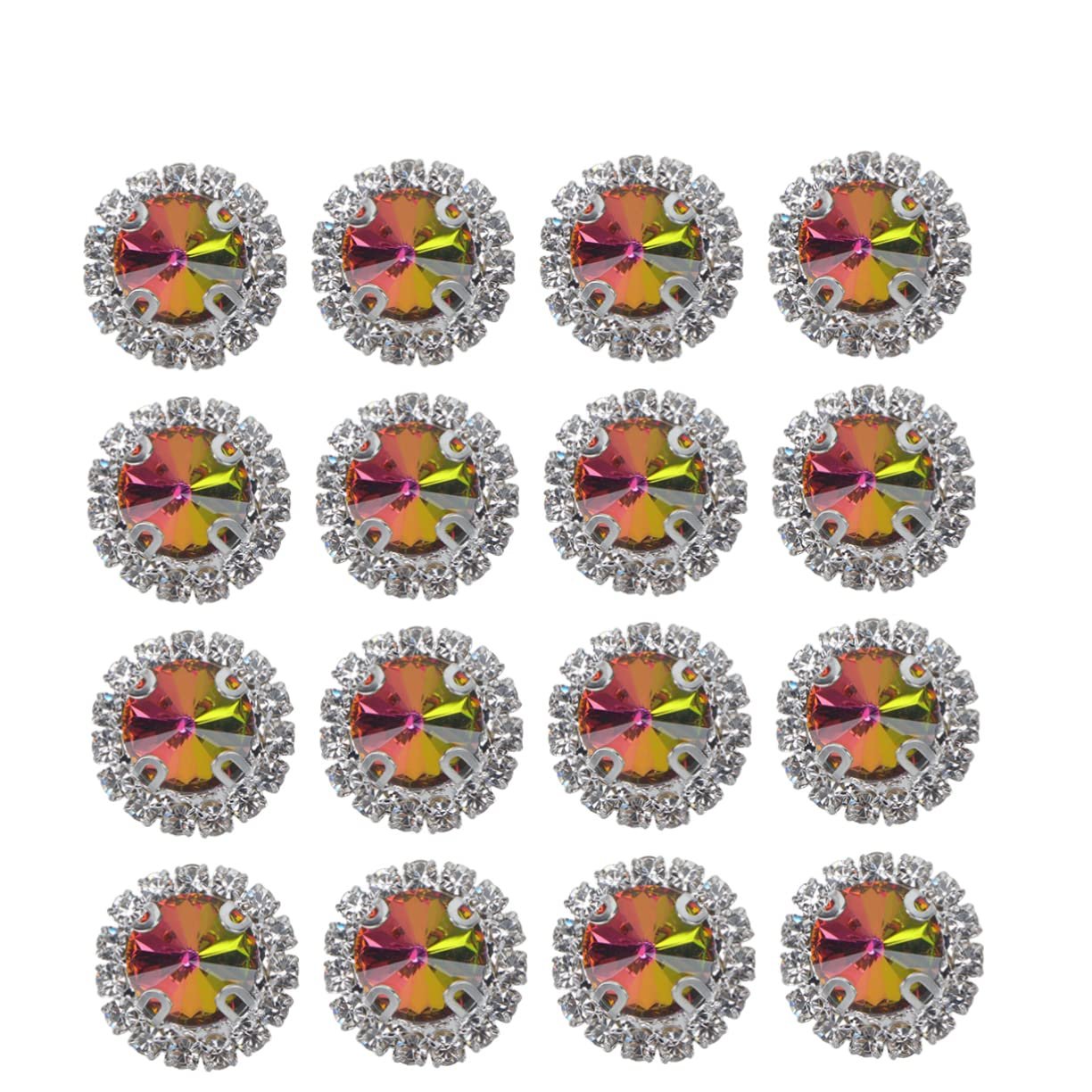 Стрази COHEALI 60 шт. Плоскі райдужні Стрази для рукоділля, прикраси столу та весільної декорації, для виготовлення ювелірних виробів та творчих проєктів, фото №6