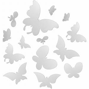 Купити Дзеркальна 3D наклейка на стіну VORCOOL Butterfly акрилова 60 х 40 см срібляста - Фото 1 Дзеркальна 3D наклейка на стіну VORCOOL Butterfly акрилова 60 х 40 см срібляста - Фото 1