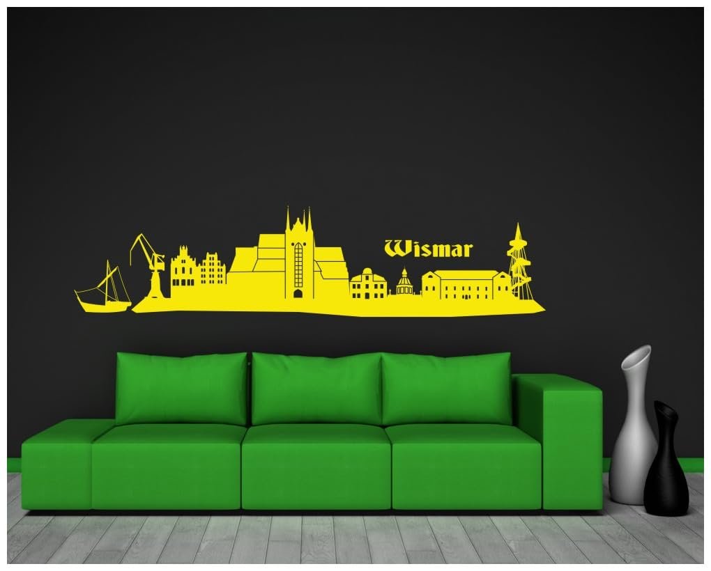 Наклейка на стіну Wismar City Collage 100 x 24 см Біла, фото №3