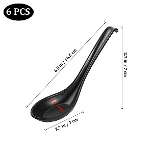 Набір супових ложок з меламіну 6 шт., азіатські synthetic.ua - Фото 1