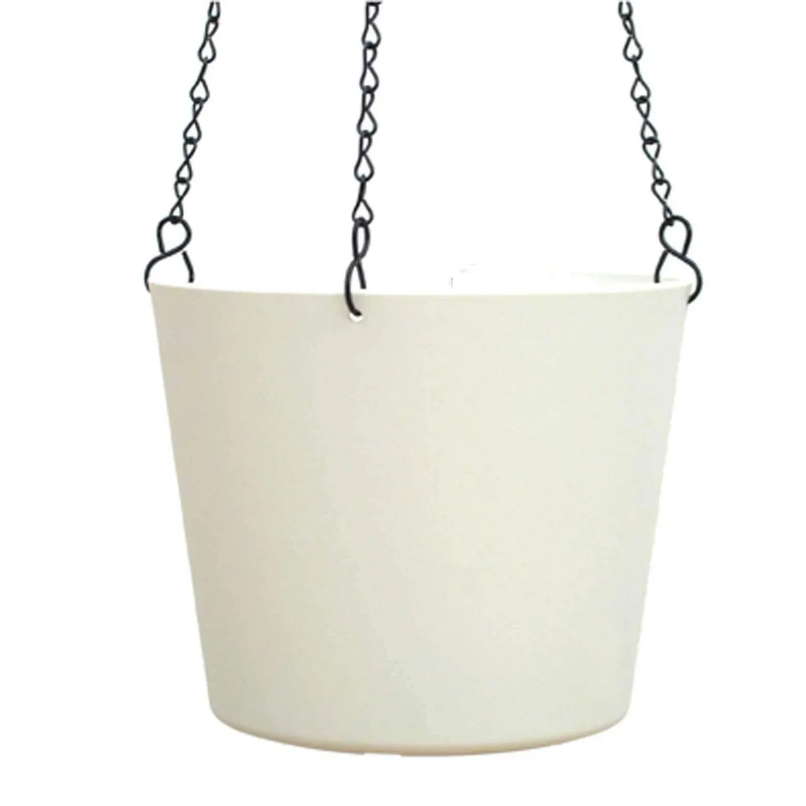 Пластиковий горшик для квітів Flori 16 білого кольору, діаметр 16,0 см підвісний, фото №1