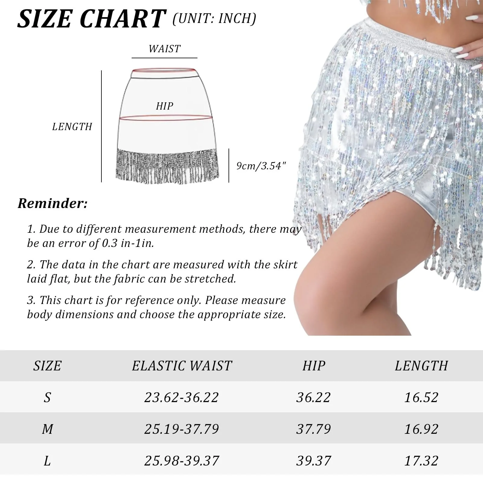 Спідниця Жіноча Блискуча з Паєтками та Китицями, фото №5