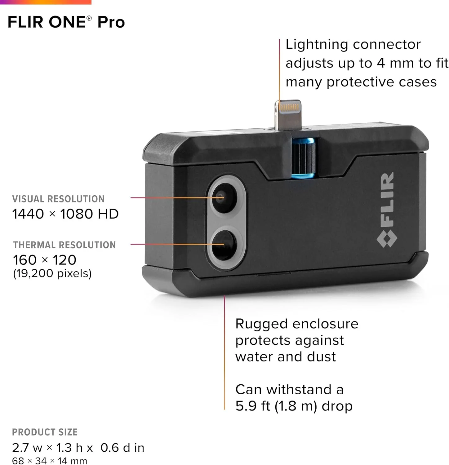 Тепловизионная камера FLIR ONE Pro Черный, фото №6