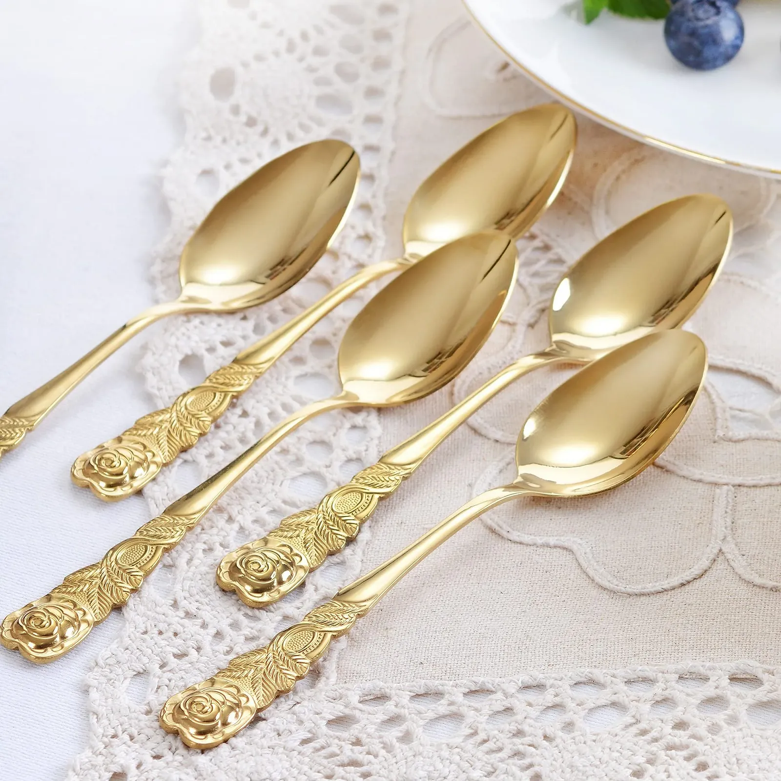 Ложка для кави Gräwe Набір з 6 штук Нержавіюча сталь Золотий, фото №3 Ложка для кави Gräwe Набір з 6 штук Нержавіюча сталь Золотий, фото №3