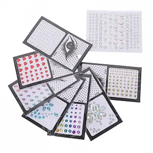 Наклейки зі стразами MERRYHAPY 8 аркушів - Фото 1