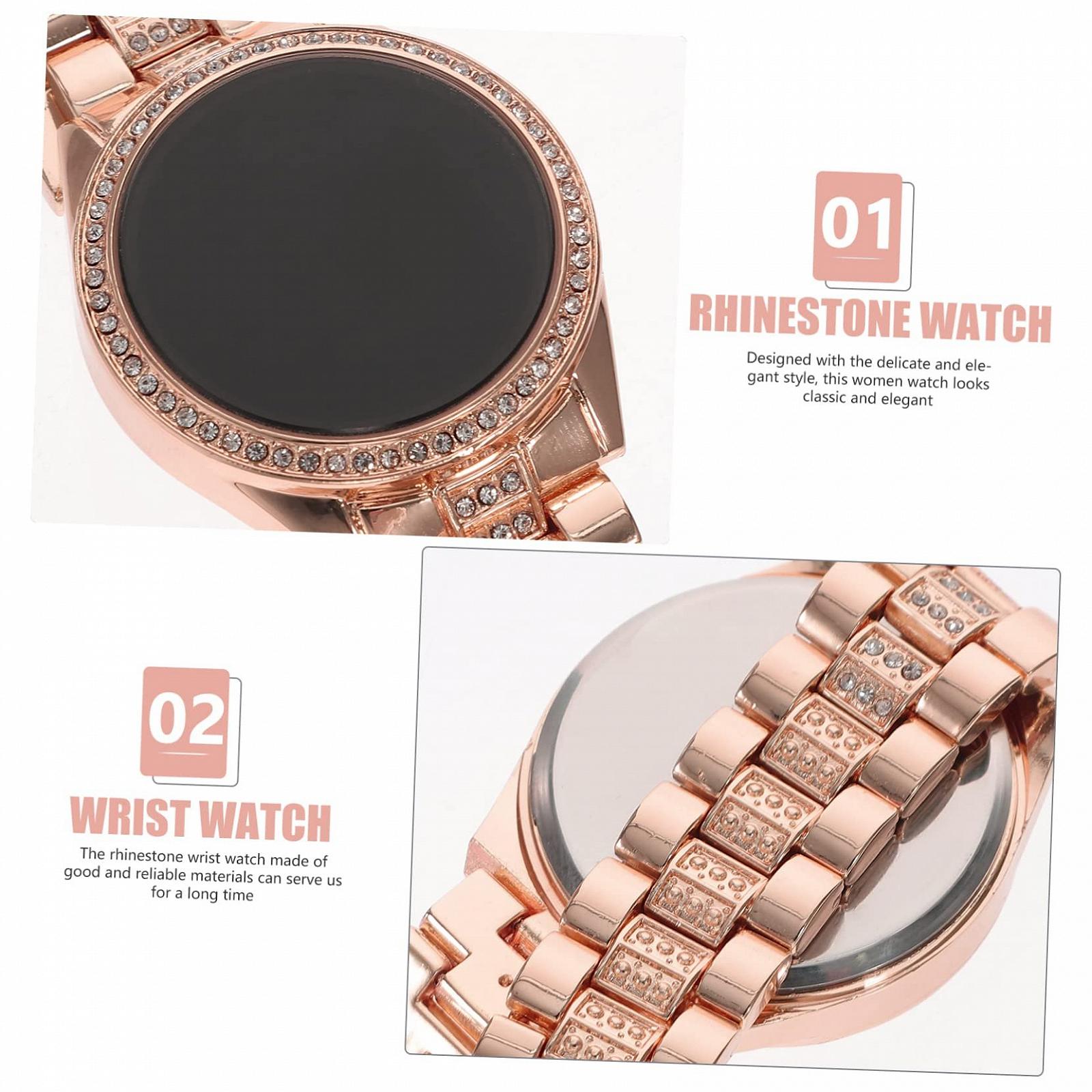 Годинник-браслет OATIPHO Жіночий Чорний, Рожевий, фото №8