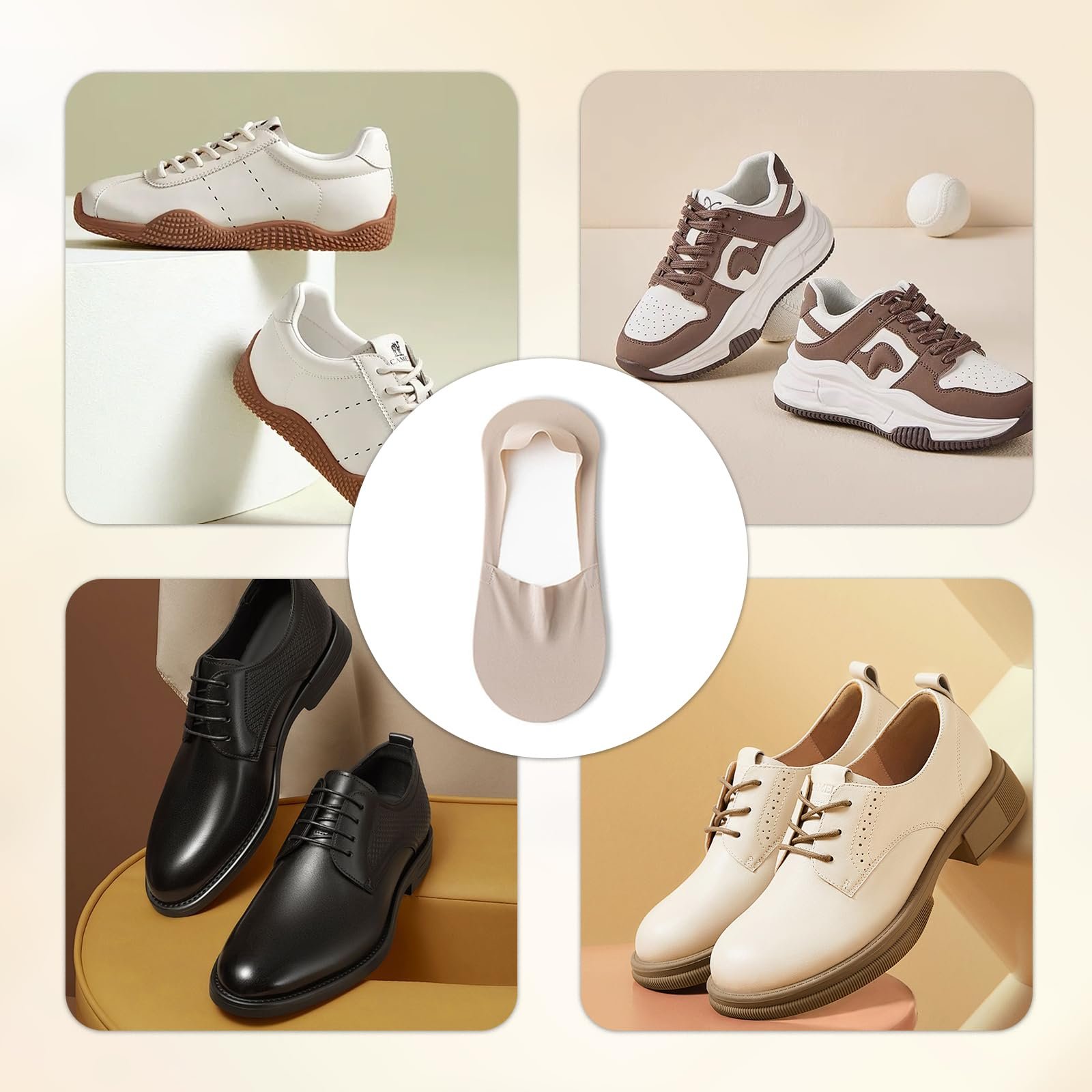 Носки щиколотки Женские 39-42 Khaki, бежевый, 39 -, фото №7