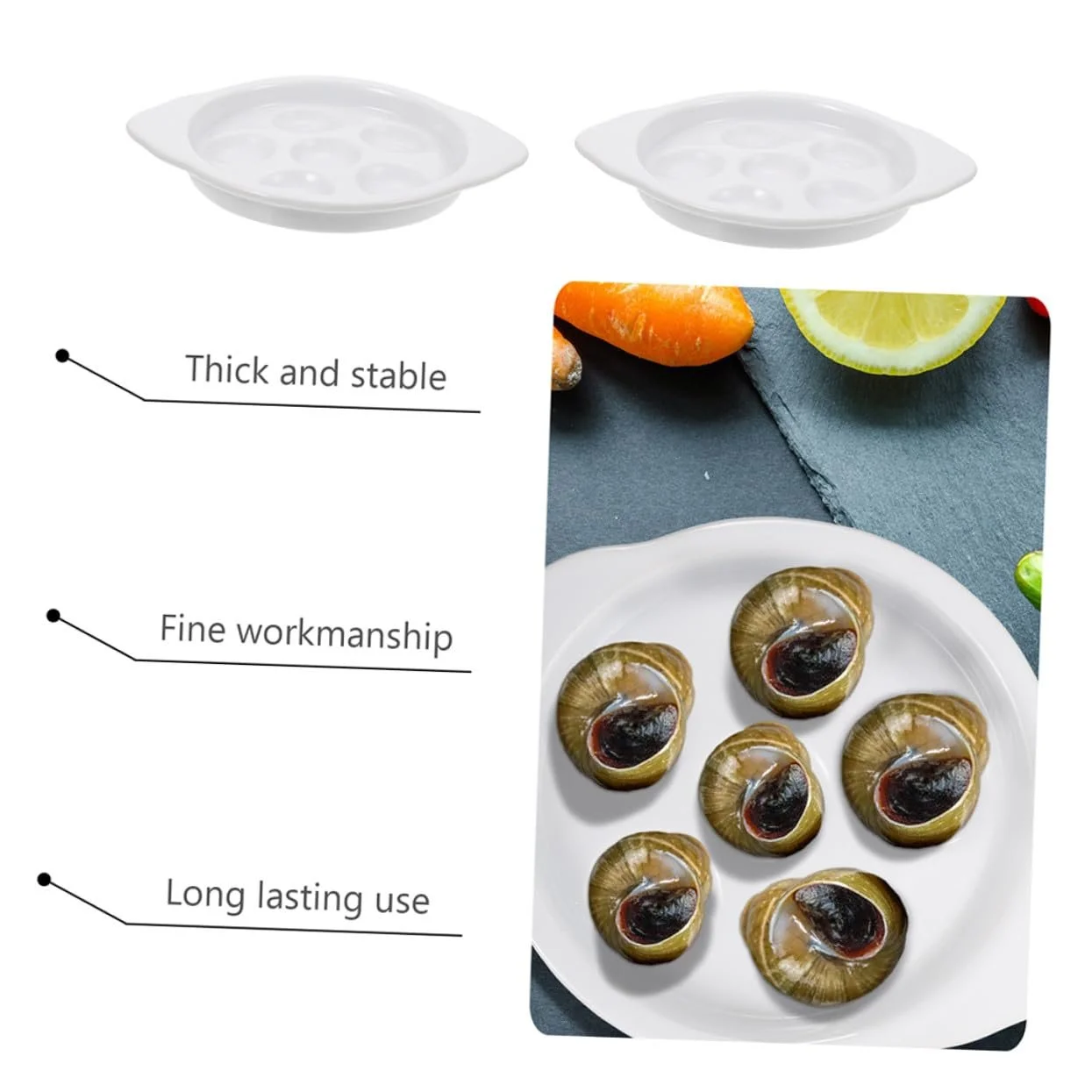 Форма для запекания улиток керамическая с ручками 7 дюймов 2 шт., фото №9 Форма для запекания улиток керамическая с ручками 7 дюймов 2 шт., фото №9