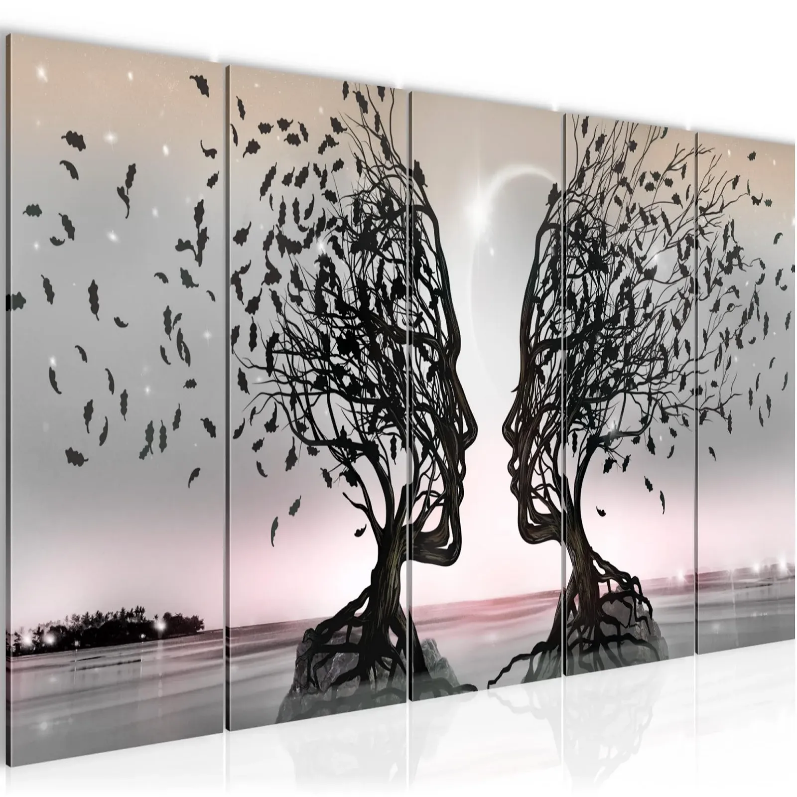 Картини на стіну Runa Art 044856b Пара Флізелінове полотно 5 шт. Багатоколірний, фото №1 Картини на стіну Runa Art 044856b Пара Флізелінове полотно 5 шт. Багатоколірний, фото №1