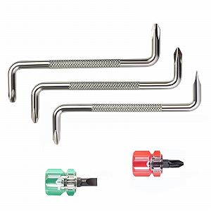 Викрутка Coolais Offset Magnetic Right Angle Phillips Slotted Z Shape Mini 90 Degree 5 in 1 ZSDS-01 - Фото 1