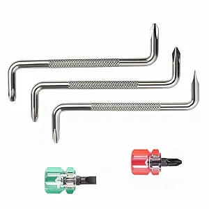 Викрутка Coolais Offset Magnetic Right Angle Phillips Slotted Z Shape Mini 90 Degree 5 in 1 ZSDS-01 - Фото 1